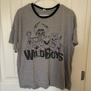 Disney Wild Boys Graphic T-Shirt - Gray and Black